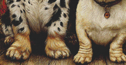 3 Dogs at Christmas counted cross stitch pattern by Bryna T Art & Design (Digital Format)