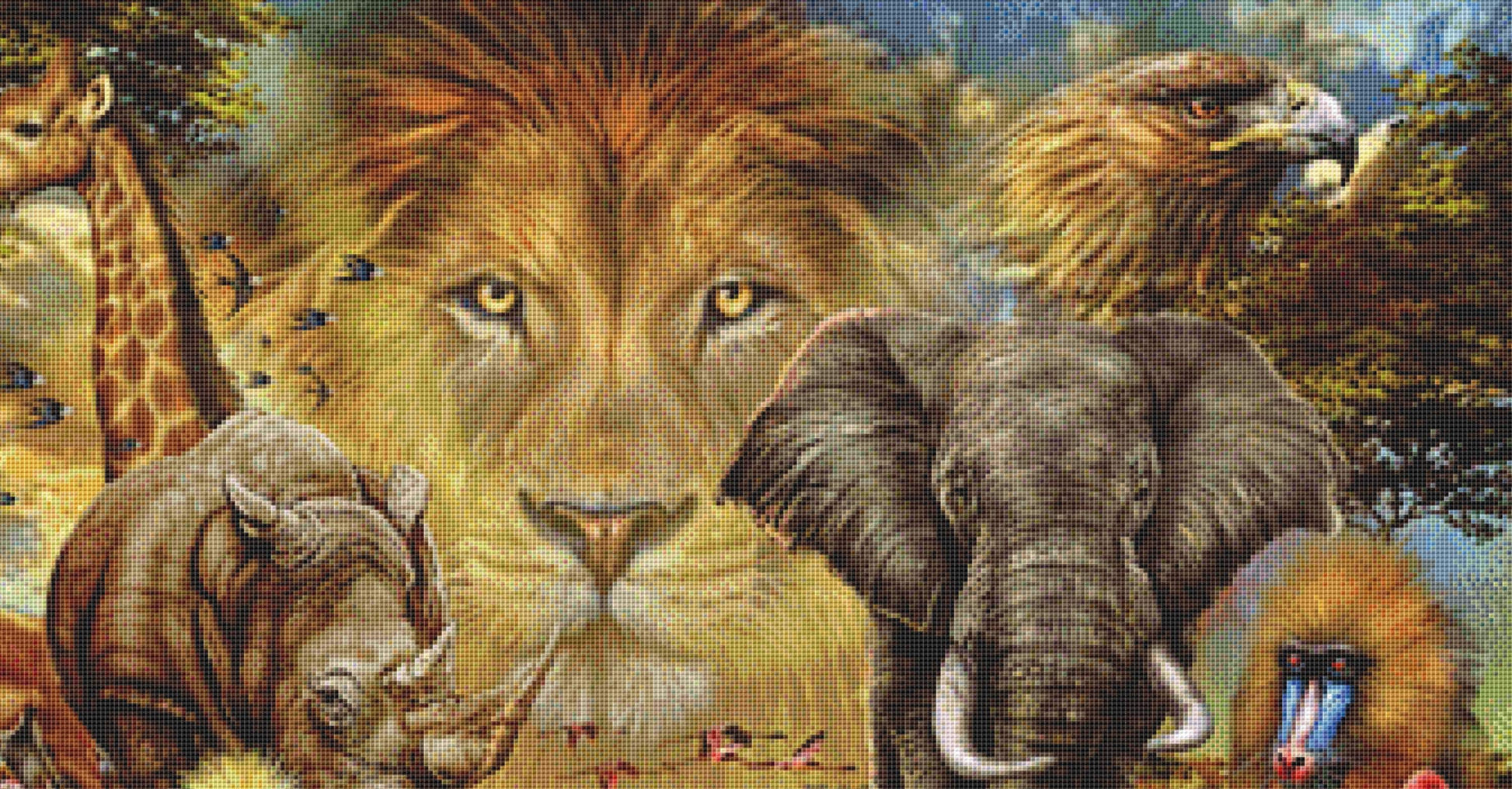 King in The Sky counted cross stitch pattern by Ciro Marchetti, Licensed by MGL, www.mglart.com (Digital Format)