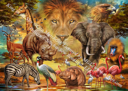 King in The Sky counted cross stitch pattern by Ciro Marchetti, Licensed by MGL, www.mglart.com (Digital Format)