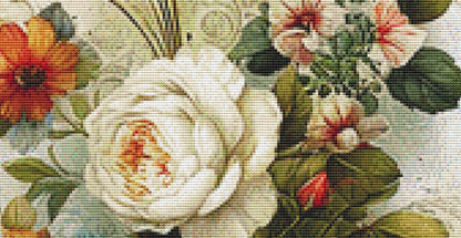 Chintz Floral counted cross stitch pattern by Bryna T Art & Design (Digital Format)