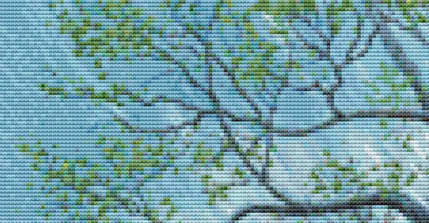 A Good Day For Ducks full coverage counted cross stitch pattern by John Sloane (Digital Format)