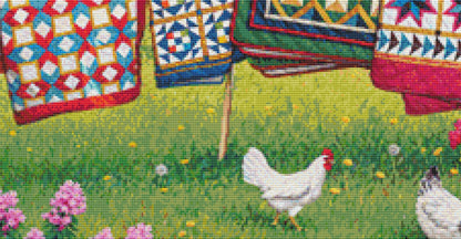 Fresh Eggs and More full coverage counted cross stitch pattern by John Sloane (Digital Format)