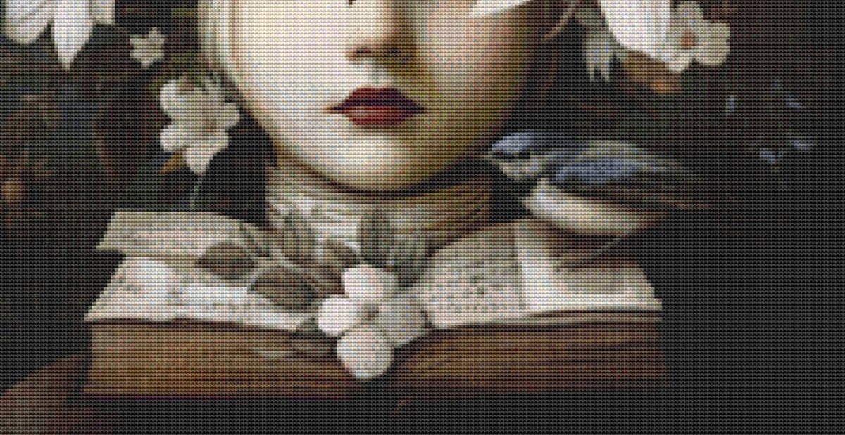 Alchemy Botanical (Small) counted cross stitch pattern by Alisa Smith Williams (Digital Format)