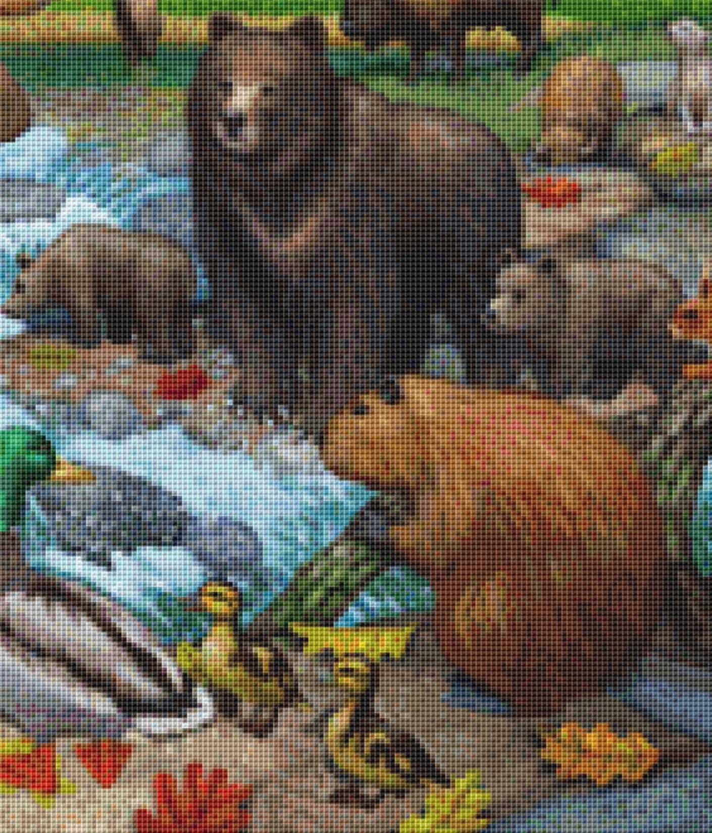 North American Wildlife counted cross stitch pattern by Artbeat Studio, Licensed by MGL, www.mglart.com (Digital Format)