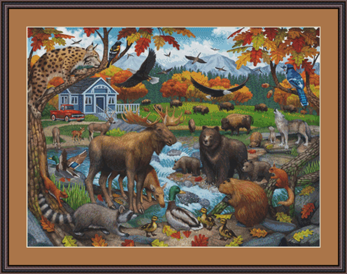 North American Wildlife counted cross stitch pattern by Artbeat Studio, Licensed by MGL, www.mglart.com (Digital Format)