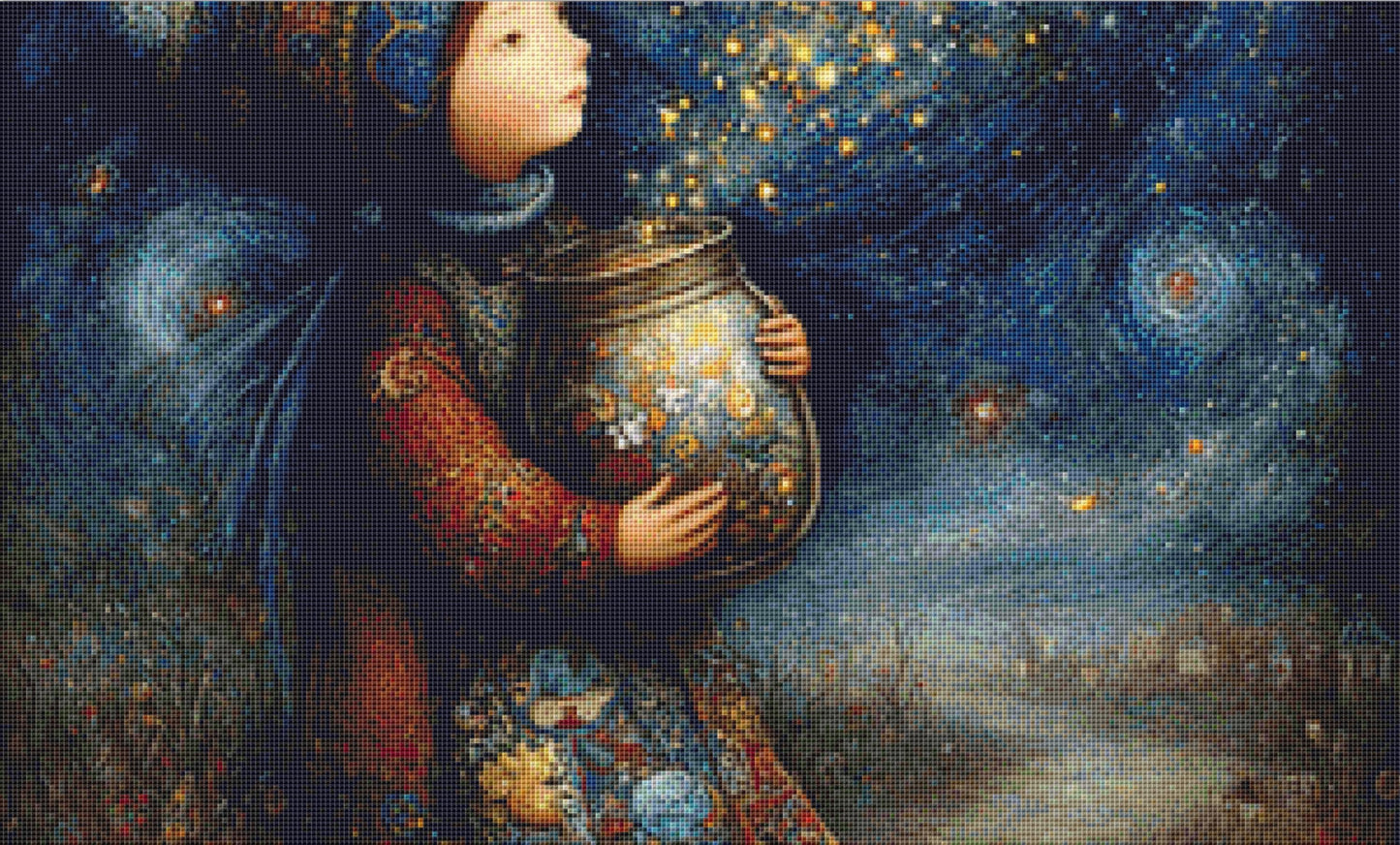 Jar of Stars counted cross stitch pattern by Bryna T. Art & Design (Digital Format)