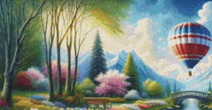 A Beautiful Balloon Ride counted cross stitch pattern by Eder Jose Rosa (Digital Format)