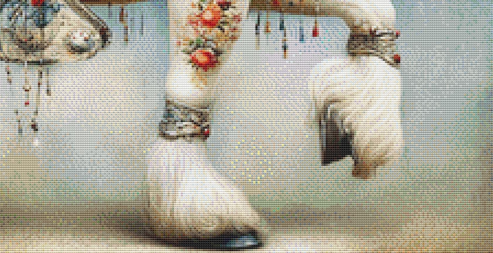 Decorated Horse 3 counted cross stitch pattern by Bryna T Art & Design (Digital Format)