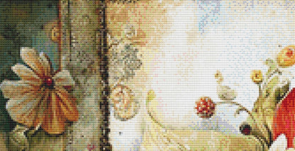 Floral and Quilt counted cross stitch pattern by Bryna T Art & Design (Digital Format)