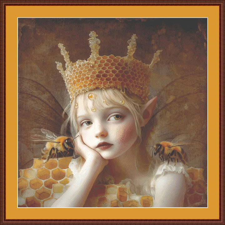 The Queen Bee counted cross stitch pattern by Alisa Smith Williams (Digital Format)