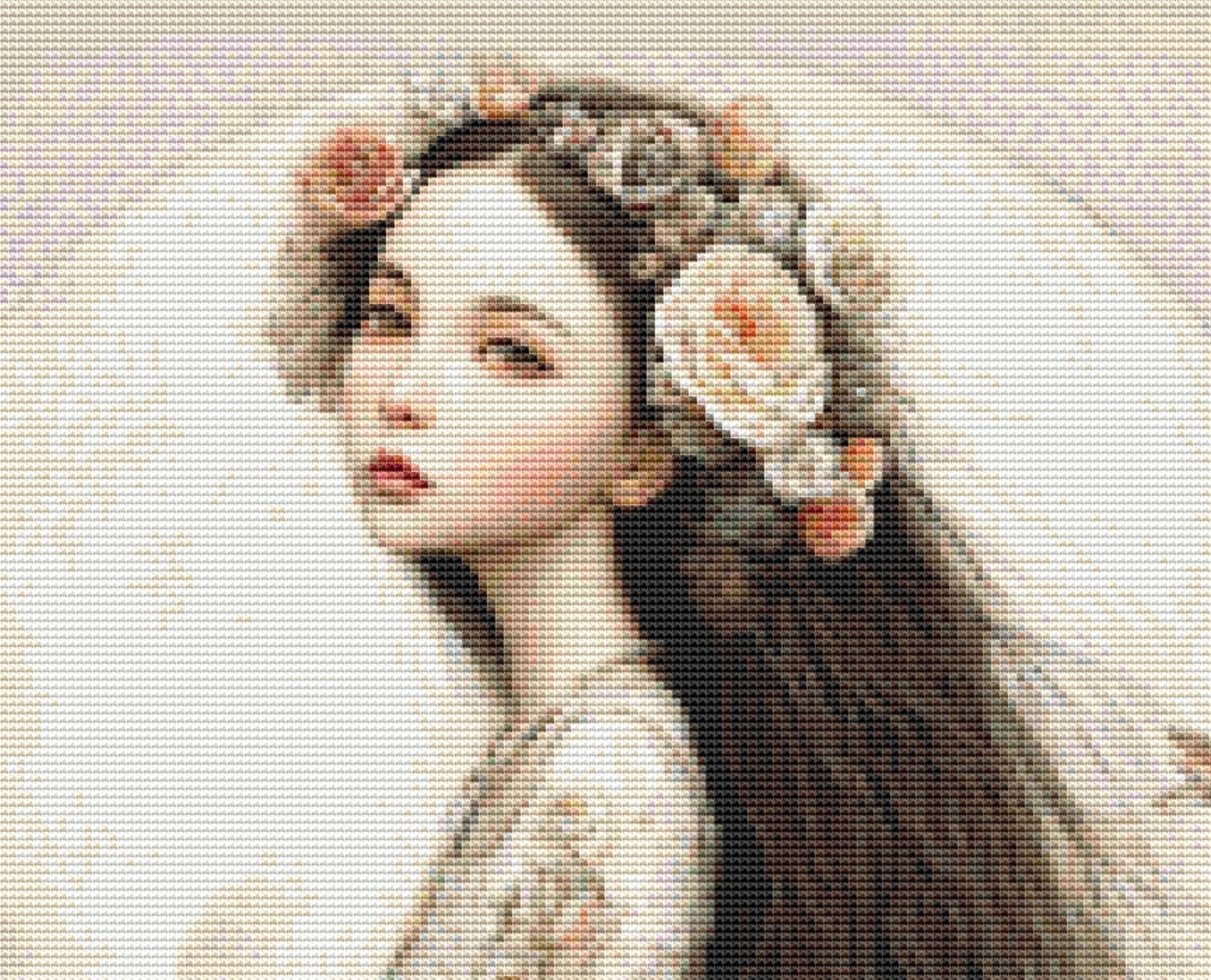Moon Maiden counted cross stitch pattern by Bryna T Art & Design (Digital Format)