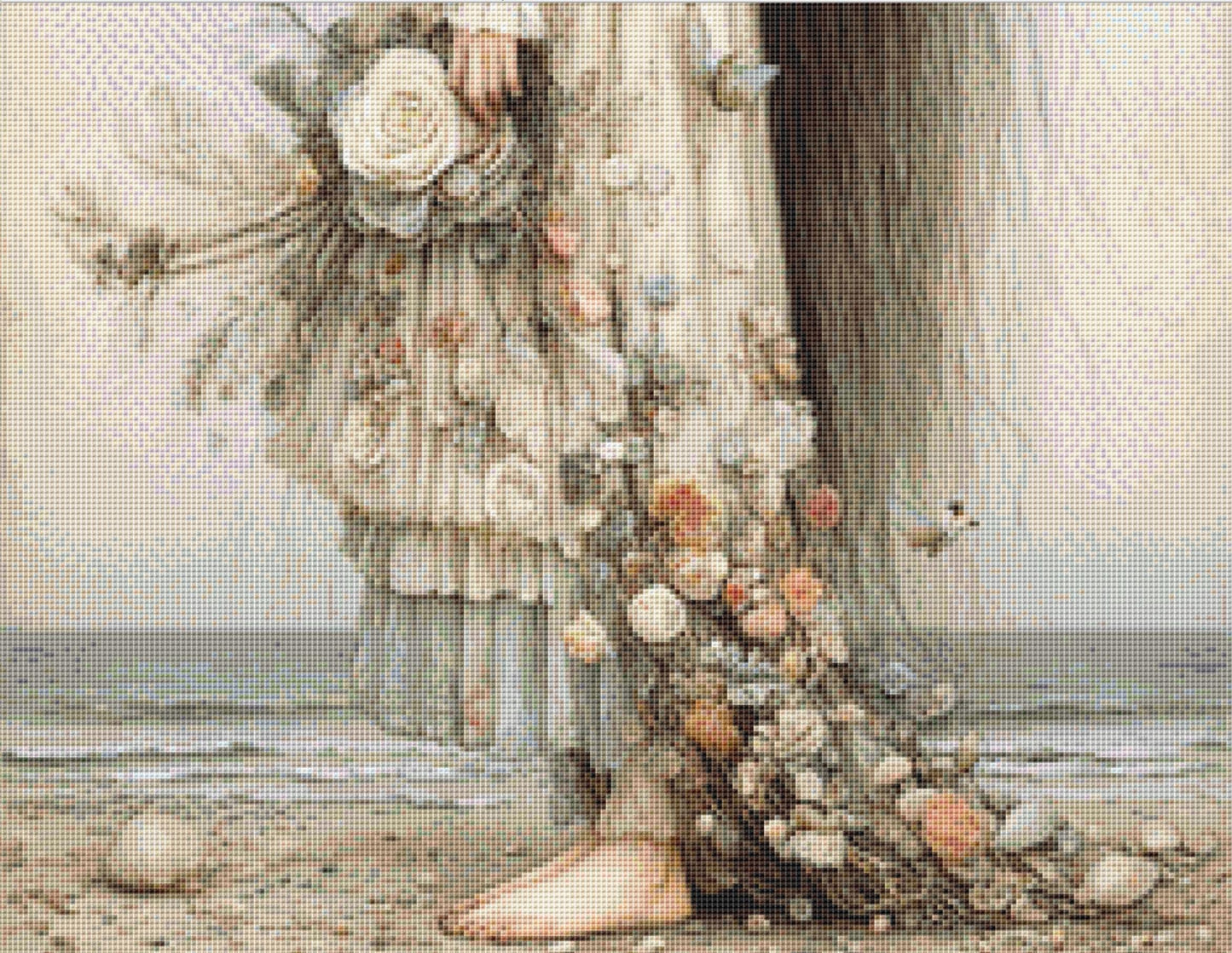 Moon Maiden counted cross stitch pattern by Bryna T Art & Design (Digital Format)