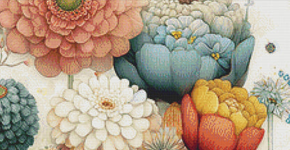 Vibrant Flower Pots 3 counted cross stitch pattern by Bryna T Art & Design (Digital Format)