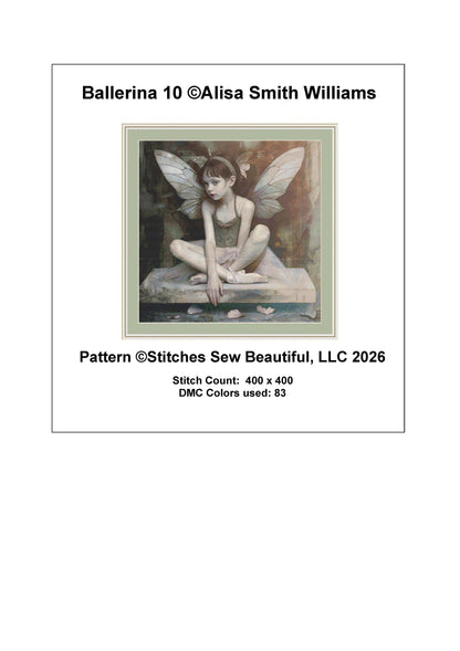 Ballerina 10 counted cross stitch pattern by Alisa Smith Williams (Digital Format)