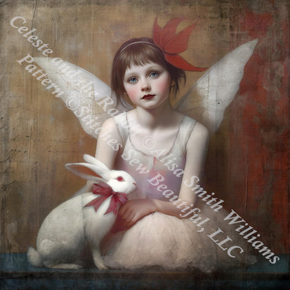 Celeste and the Rabbit counted cross stitch pattern by Alisa Smith Williams (Digital Format)