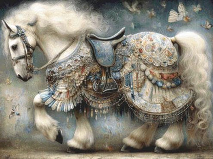 Decorated Horse 4 counted cross stitch pattern by Bryna T Art & Design (Digital Format)