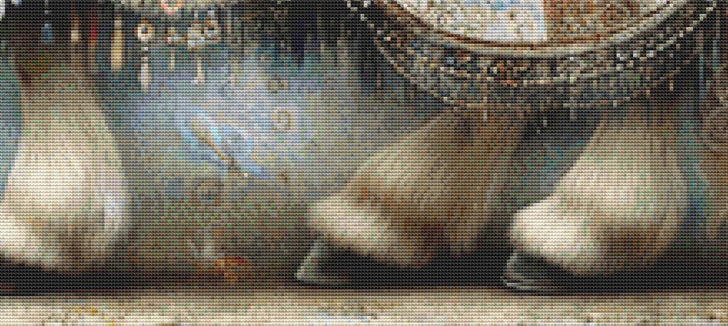 Decorated Horse 4 counted cross stitch pattern by Bryna T Art & Design (Digital Format)