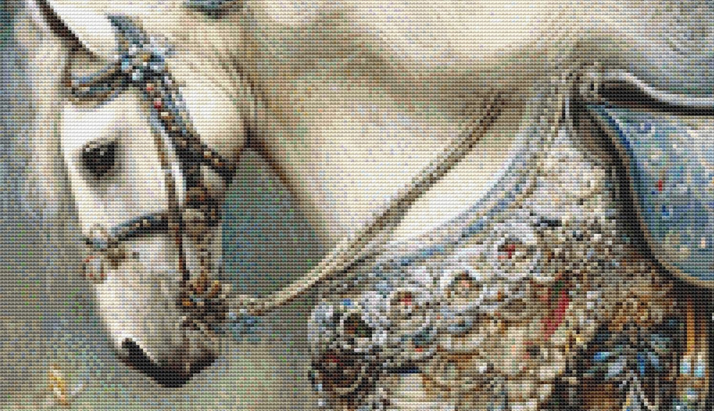 Decorated Horse 4 counted cross stitch pattern by Bryna T Art & Design (Digital Format)