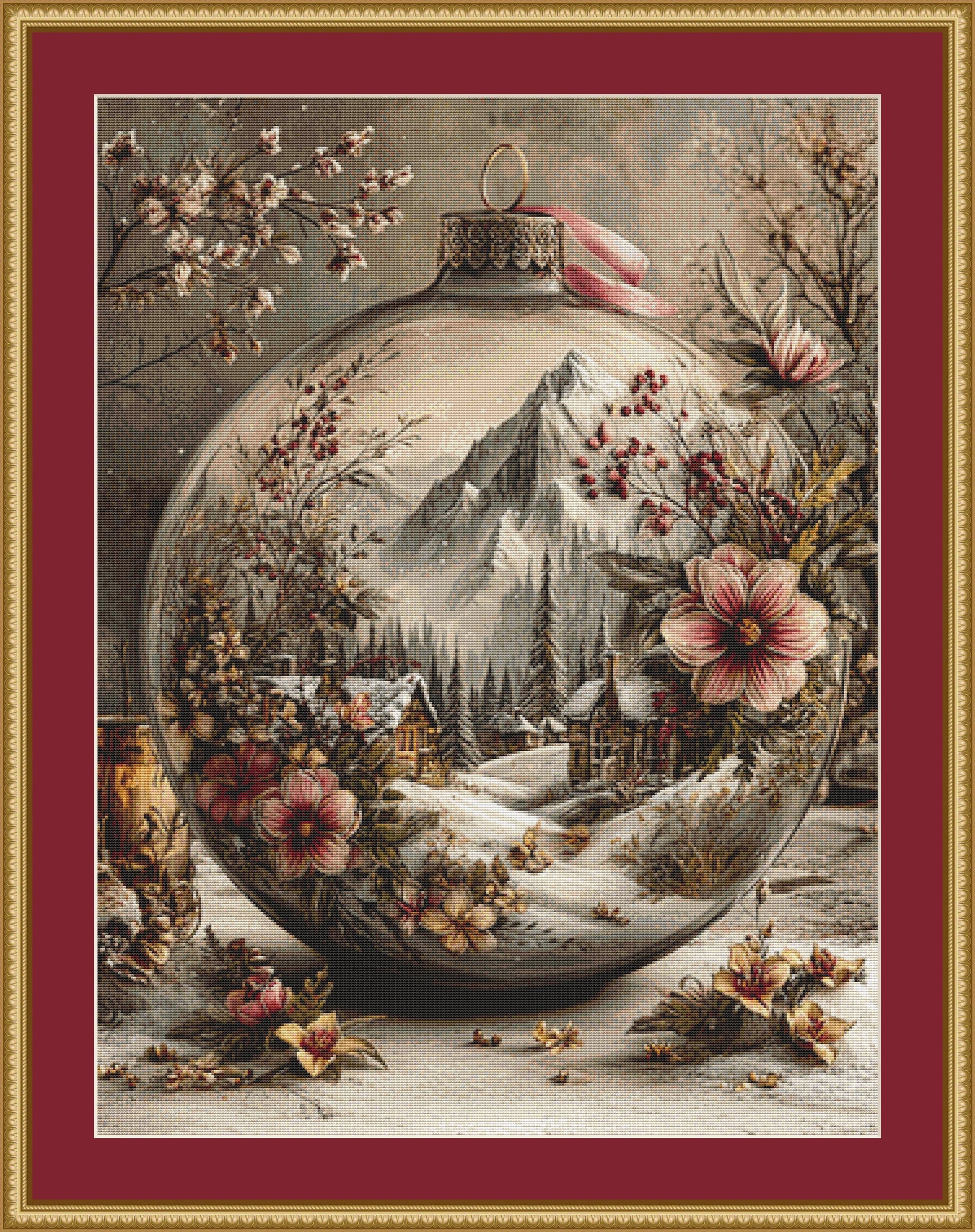 Christmas Ornament counted cross stitch pattern by Bryna T Art & Design (Digital Format)