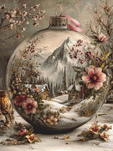 Christmas Ornament counted cross stitch pattern by Bryna T Art & Design (Digital Format)