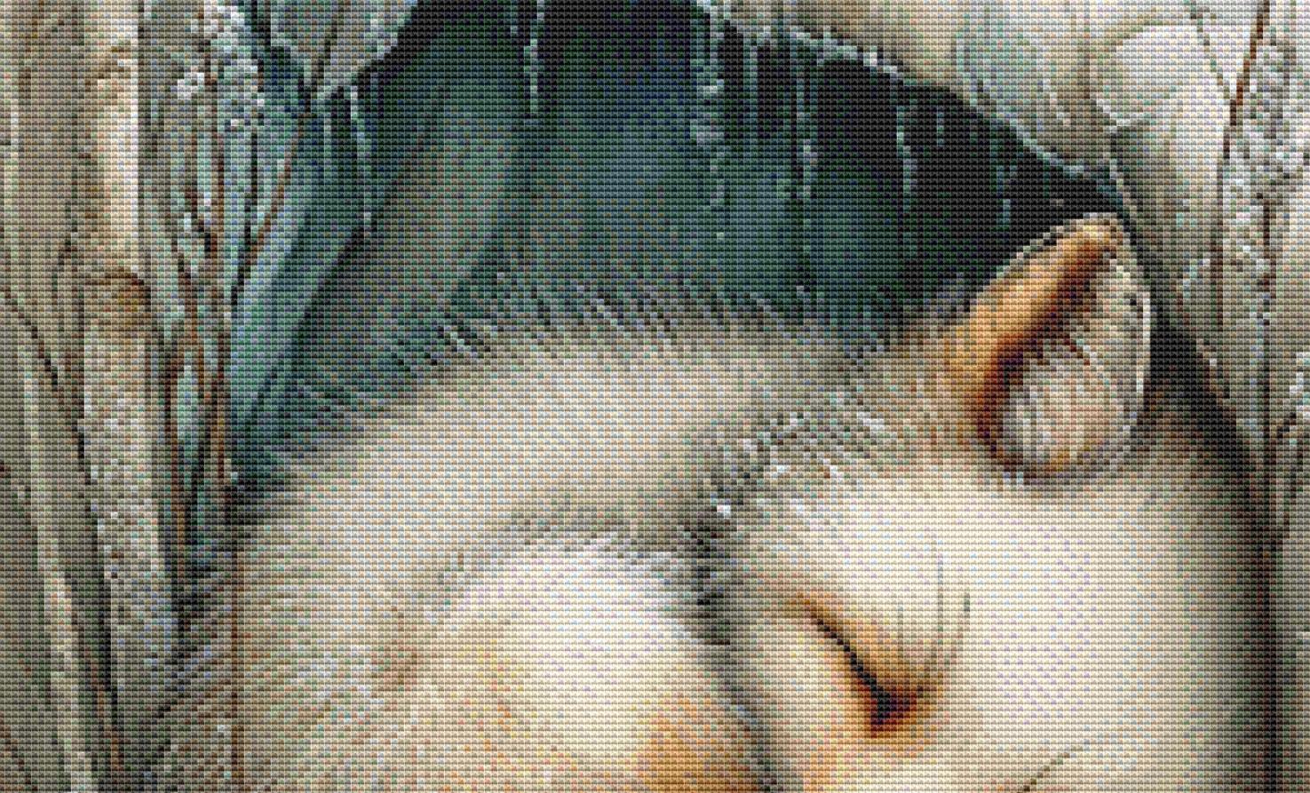 Winter Fox counted cross stitch pattern by Bryna T Art & Design (Digital Format)