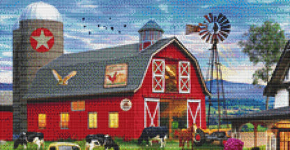 Grandpa's Farm (Max Color) counted cross stitch pattern by David Maclean, Licensed by MGL, www.mglart.com (Digital Format)