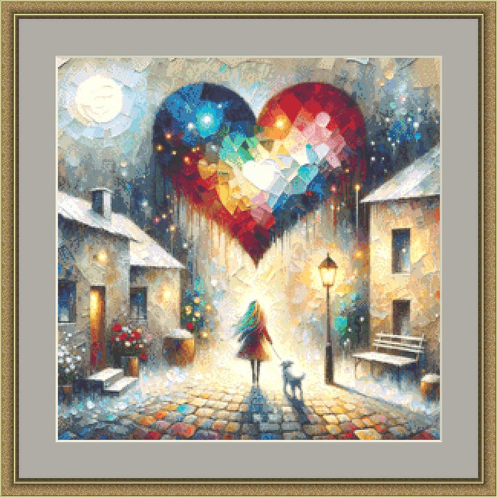 Cobblestone Dream (Small) counted cross stitch pattern by World of Love Hearts/Adrian G. Eyre (Digital Format)