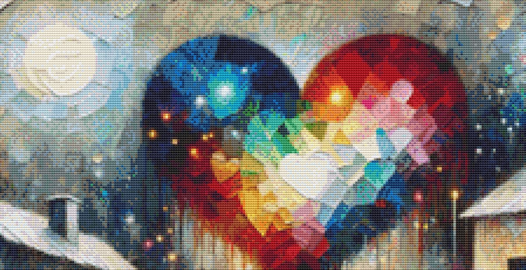 Cobblestone Dream (Small) counted cross stitch pattern by World of Love Hearts/Adrian G. Eyre (Digital Format)