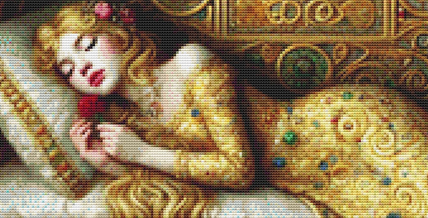 Sleeping Beauty (Small) counted cross stitch pattern by Mystic Vision Gallery (Digital Format)