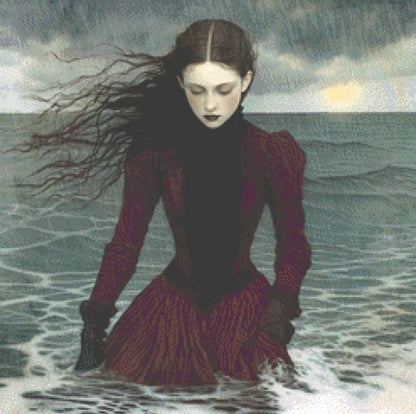 The Rain (Small) counted cross stitch pattern by Alisa Smith Williams (Digital Format)