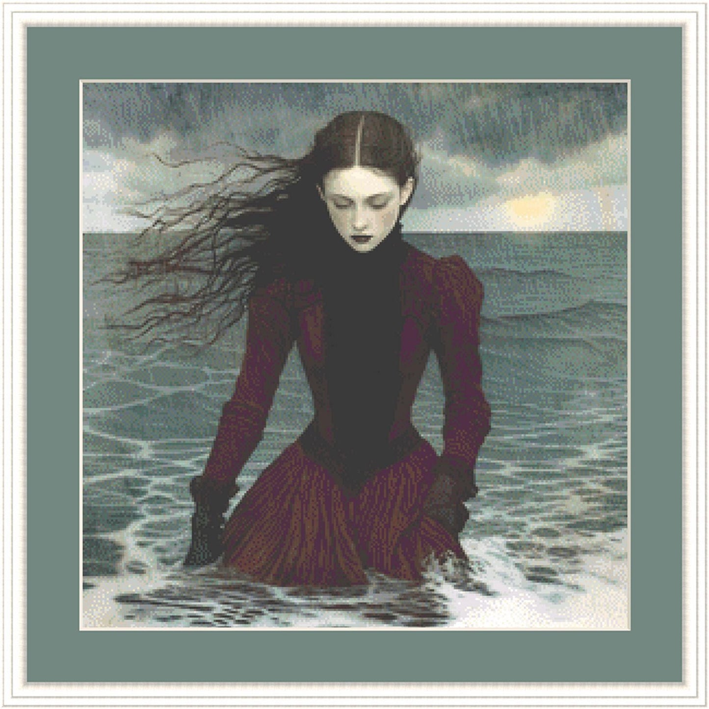 The Rain (Small) counted cross stitch pattern by Alisa Smith Williams (Digital Format)