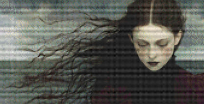 The Rain (Small) counted cross stitch pattern by Alisa Smith Williams (Digital Format)