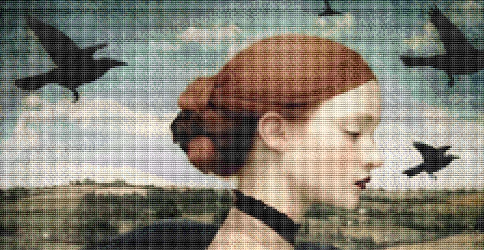 Wings (Small) counted cross stitch pattern by Alisa Smith Williams (Digital Format)