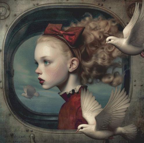 The Flock counted cross stitch pattern by Alisa Smith Williams (Digital Format)