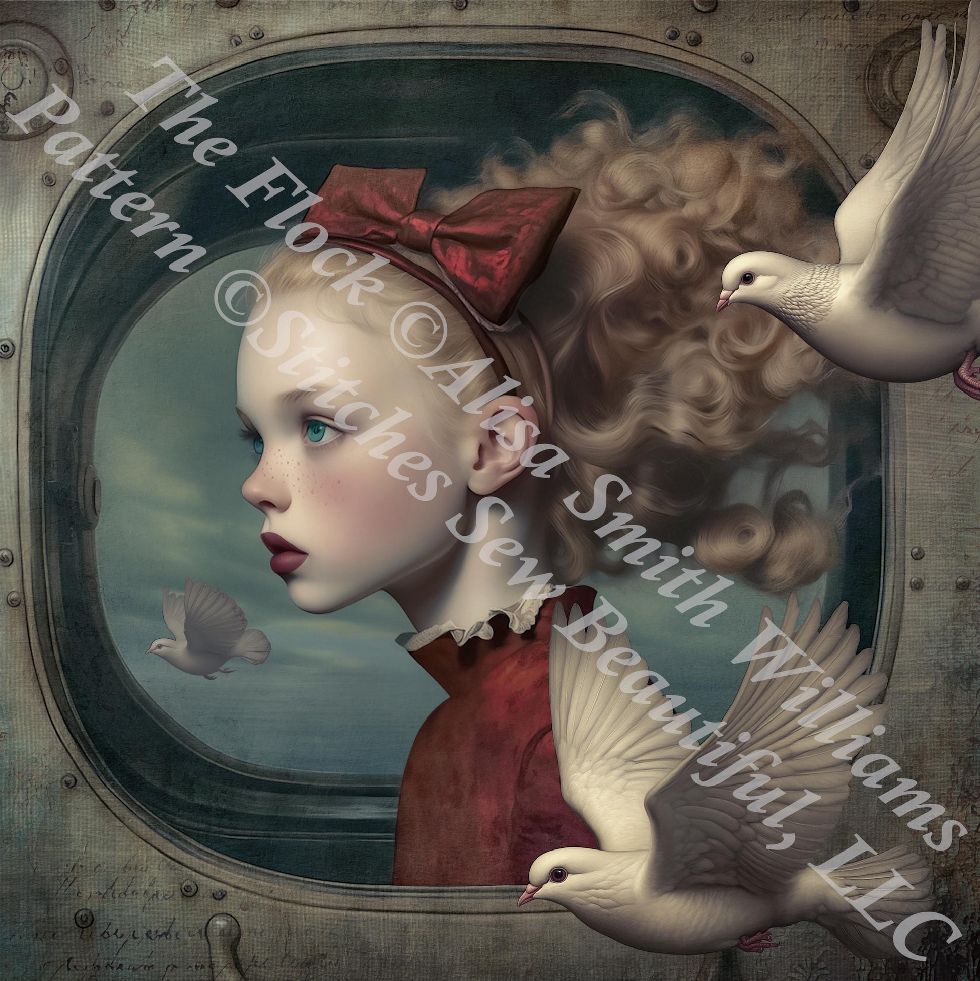 The Flock counted cross stitch pattern by Alisa Smith Williams (Digital Format)