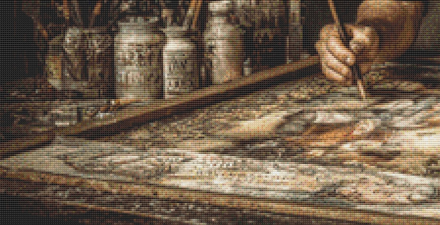 Xylographer counted cross stitch pattern by Bryna T. Art & Design (Digital Format)