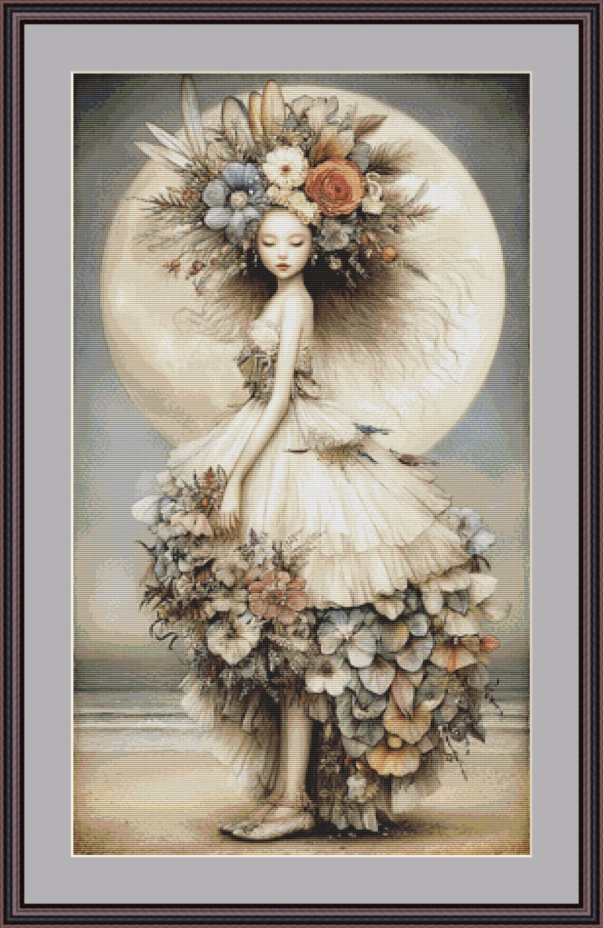 Moonstruck counted cross stitch pattern by Bryna T Art & Design (Digital Format)