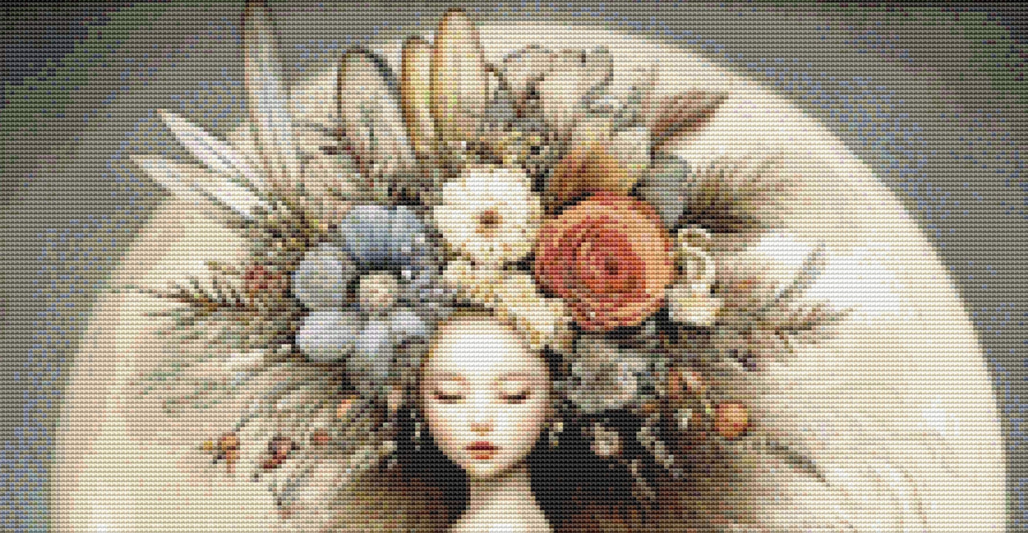 Moonstruck counted cross stitch pattern by Bryna T Art & Design (Digital Format)
