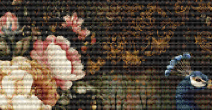 Peacocks 2 counted cross stitch pattern by Bryna T Art & Design (Digital Format)
