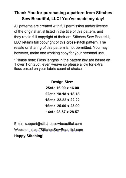 Guardian Angel counted cross stitch pattern by Bryna T. Art & Design (Digital Format)