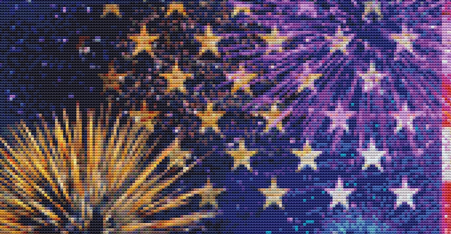 Patriotic Sights USA counted cross stitch pattern by Adrian Chesterman, Licensed by MGL, www.mglart.com (Digital Format)
