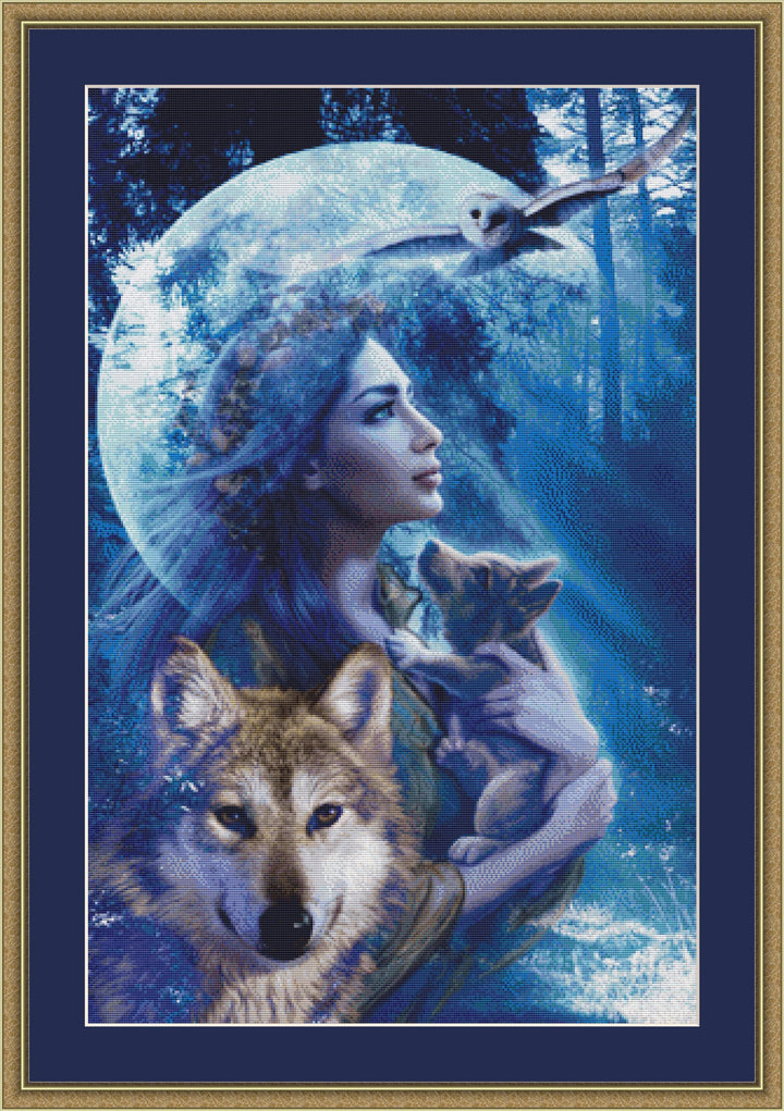 Moonlit Brethren counted cross stitch pattern by Andrew Farley, Licensed by MGL, www.mglart.com (Digital Format)