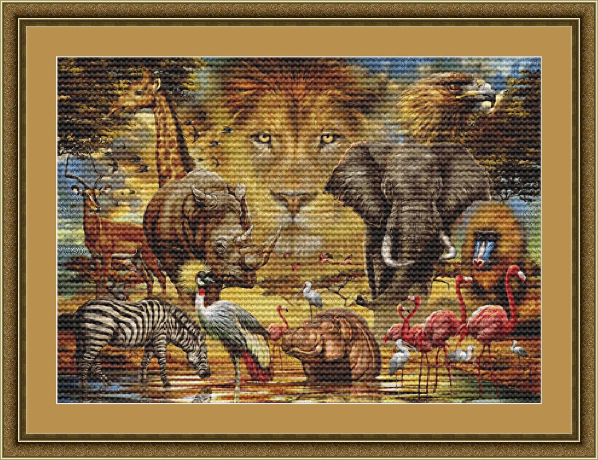 King in The Sky counted cross stitch pattern by Ciro Marchetti, Licensed by MGL, www.mglart.com (Digital Format)