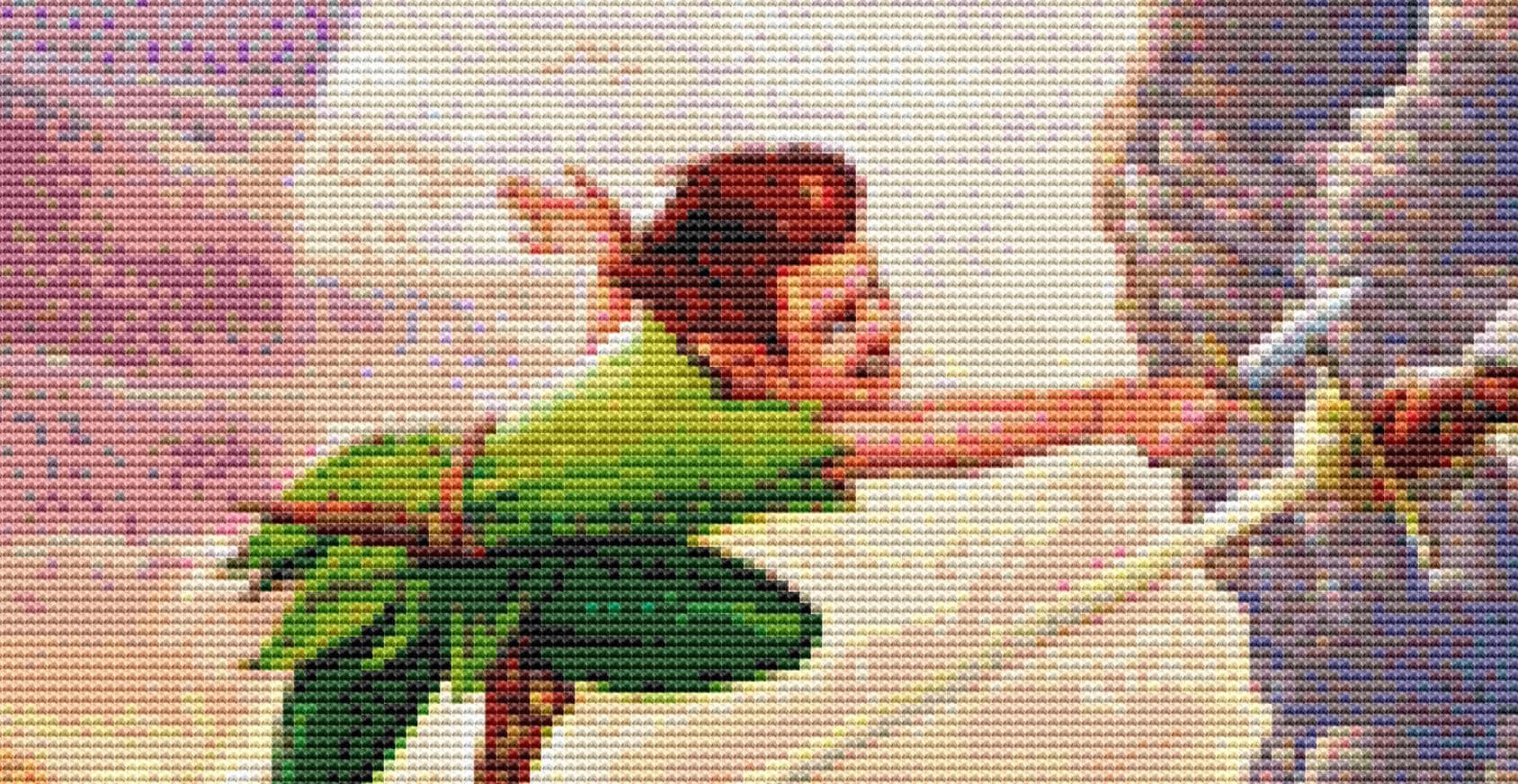 Peter Pan counted cross stitch pattern by Steve Crisp, Licensed by MGL, www.mglart.com (Digital Format)