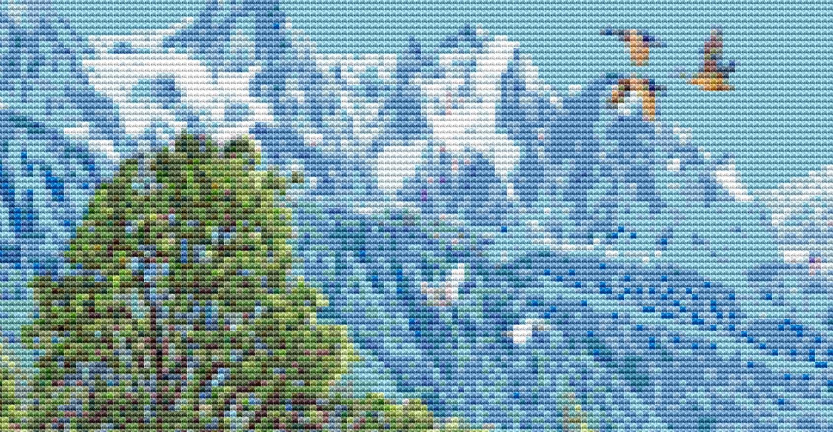 Fishing and Hunting Lodge counted cross stitch pattern by Steve Crisp, Licensed by MGL, www.mglart.com (Digital Format)