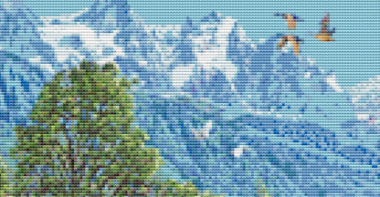 Fishing and Hunting Lodge counted cross stitch pattern by Steve Crisp, Licensed by MGL, www.mglart.com (Digital Format)