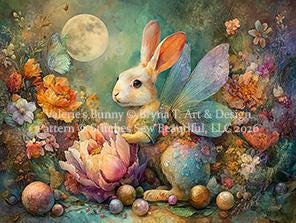Valerie's Bunny counted cross stitch pattern by Bryna T. Art & Design (Digital Format)