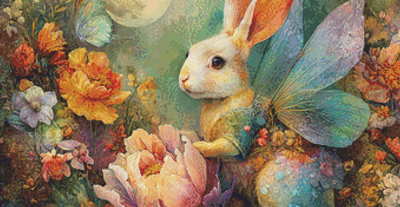 Valerie's Bunny counted cross stitch pattern by Bryna T. Art & Design (Digital Format)