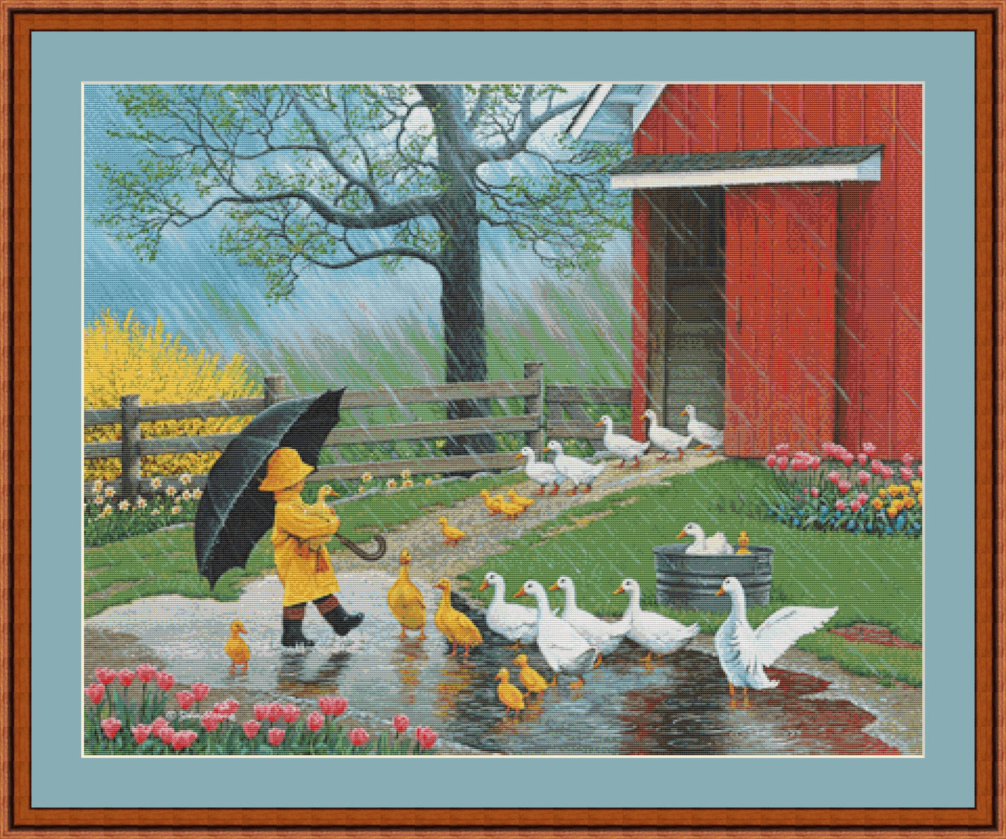 A Good Day For Ducks full coverage counted cross stitch pattern by John Sloane (Digital Format)