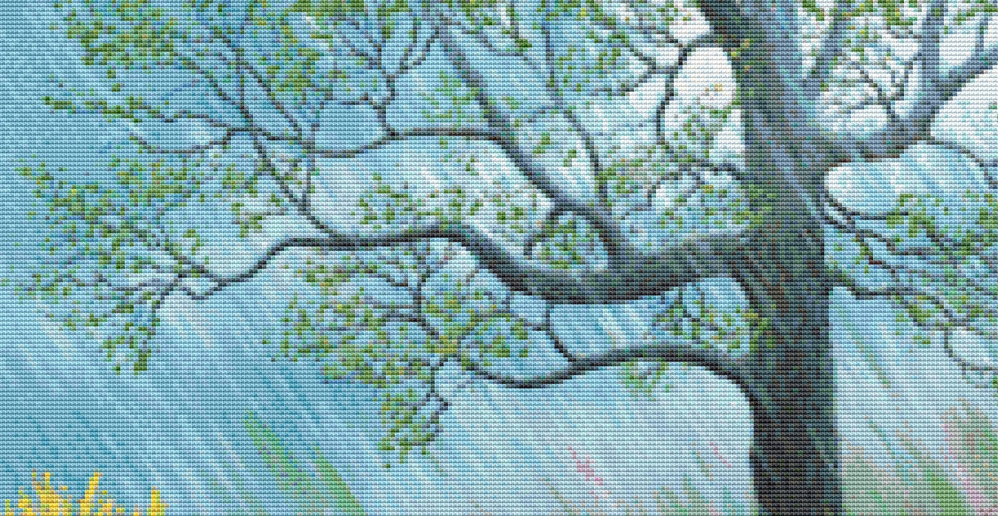 A Good Day For Ducks full coverage counted cross stitch pattern by John Sloane (Digital Format)